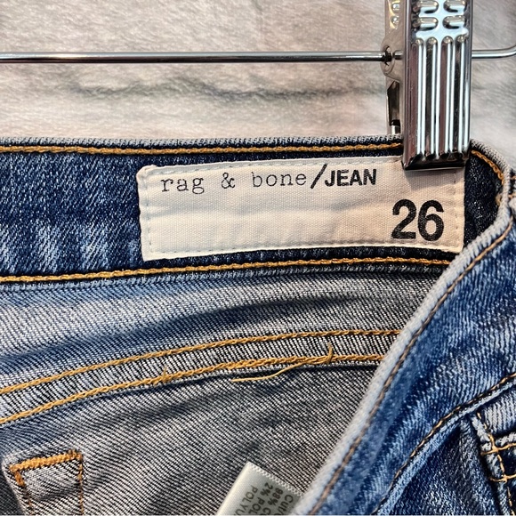 Rag & Bone Women’s 26” Dre Ada Brigade Distressed Blue Skinny Jeans W1590K510ADB - Picture 11 of 13